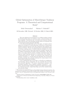 Global Optimization of Mixed-Integer Nonlinear Programs: A