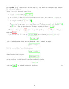 Proposition 2.1.5. Let a and b be integers, not both zero. Then any