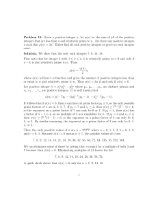 Problem 10. Given a positive integer n, let ρ(n) be the sum of all of