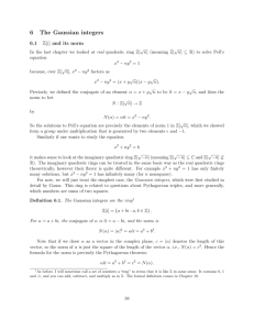 6 The Gaussian integers