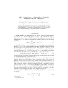 Apollonian structure of integer superharmonic matrices