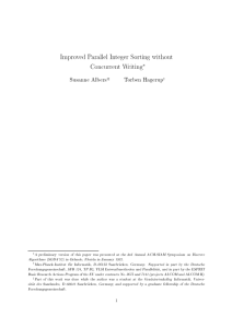 Improved Parallel Integer Sorting without Concurrent Writing