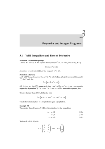 Chapter 3 - Polyhedra and Integer Programs