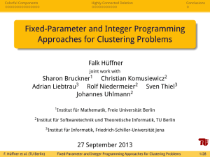 Fixed-Parameter and Integer Programming Approaches