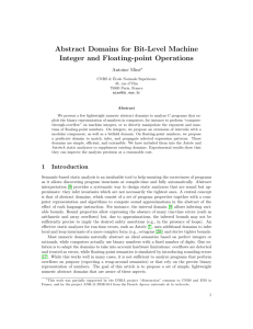 Abstract Domains for Bit-Level Machine Integer and Floating