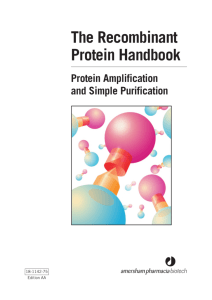 The Recombinant Protein Handbook - Uni