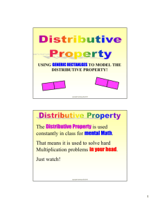 The Distributive Property is used constantly in class for