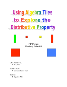 Using Algebra Tiles to Explore the Distributive Property