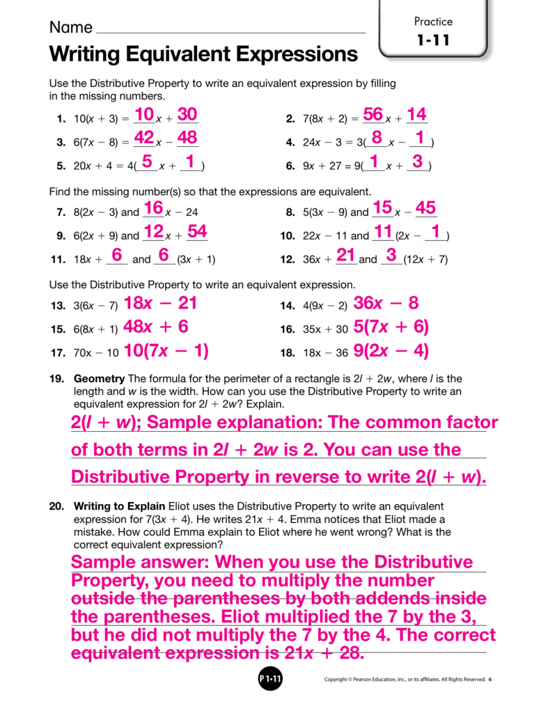 What Is An Equivalent Expression For 48 18x Wendy Carlson s Addition Worksheets