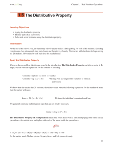 1.5 The Distributive Property