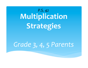 Multiplication Strategies for Grades 3-5