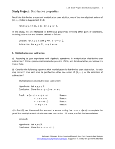 3.1.6 Study Project: Distributive properties