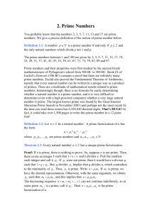 2. Prime Numbers