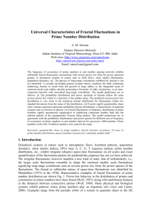 Universal Characteristics Of Fractal Fluctuations In Prime Number