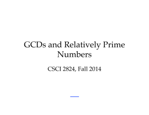 GCDs and Relatively Prime Numbers