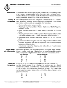 Pages from Developing Algebraic Thinking with Number