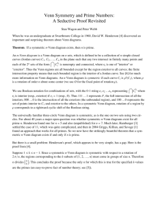 Venn Symmetry and Prime Numbers: A Seductive