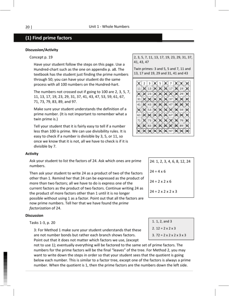  1 Find Prime Factors