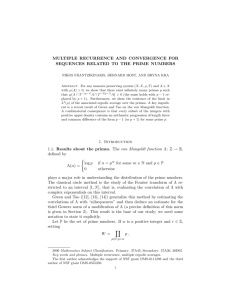 MULTIPLE RECURRENCE AND CONVERGENCE FOR