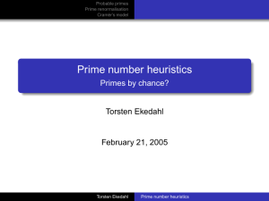 Prime number heuristics