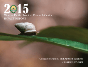 Western Pacific Tropical Research Center IMPACT REPORT