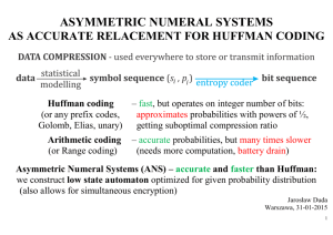 Asymmetric numeral systems