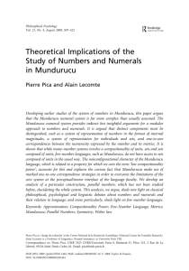 Theoretical Implications of the Study of Numbers and Numerals in