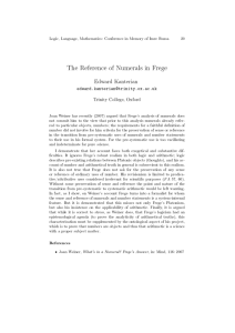 The Reference of Numerals in Frege
