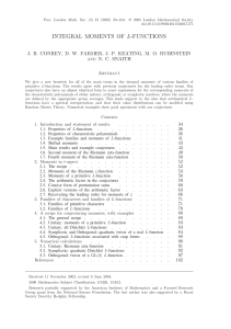 INTEGRAL MOMENTS OF L