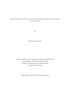 The distribution of values of logarithmic derivatives of real L