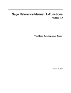 Sage Reference Manual: L