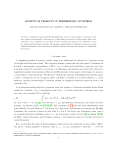 Moments of products of automorphic L-functions