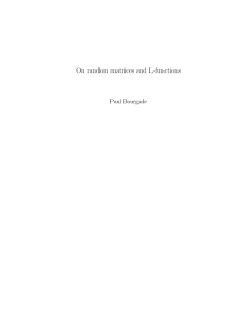 On random matrices and L-functions