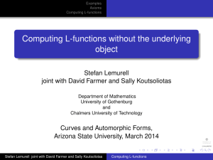 Computing L-functions without the underlying object