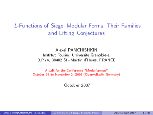 L-Functions of Siegel Modular Forms, Their Families