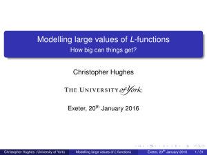 Modelling large values of L-functions
