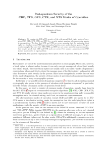 Post-quantum Security of the CBC, CFB, OFB, CTR, and XTS Modes