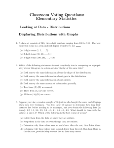 Classroom Voting Questions: Elementary Statistics