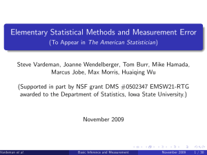 Elementary Statistical Methods and Measurement Error