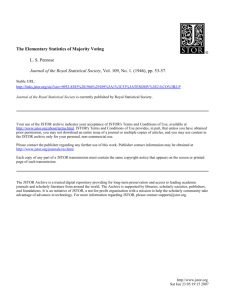 The Elementary Statistics of Majority Voting L. S. Penrose Journal of