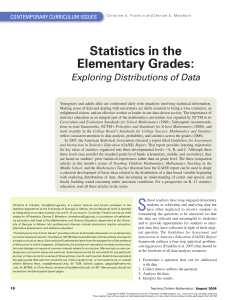 Statistics in the Elementary Grades: