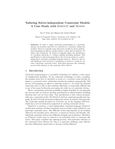 Tailoring Solver-independent Constraint Models: A