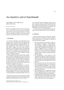 An iterative solver benchmark1