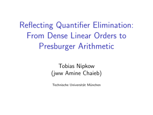 Reflecting Quantifier Elimination: From Dense Linear Orders to