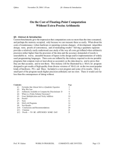 On the Cost of Floating-Point Computation Without Extra