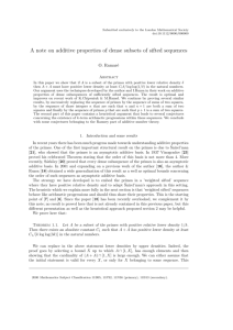 A note on additive properties of dense subsets of sifted sequences