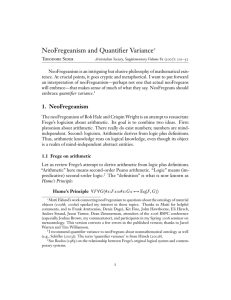 NeoFregeanism and Quantifier Variance