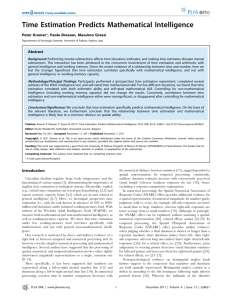 Time Estimation Predicts Mathematical Intelligence