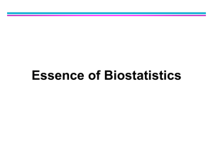 Essence of Biostatistics