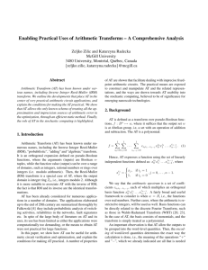 Enabling Practical Uses of Arithmetic Transforms